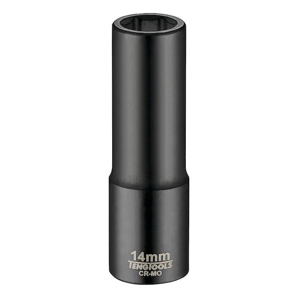 14MM 1/2 Inch Drive ANSI 6 Point Metric Deep Chrome Molybdenum Impact Socket